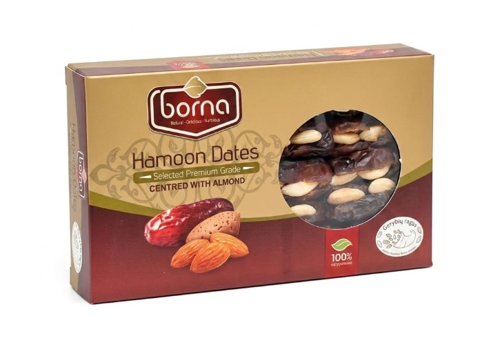 Borna Hamoun dateles ar mandelēm