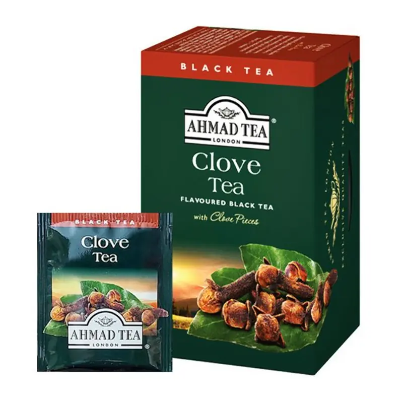 Melnā tēja ar krustnagliņām Black Tea AHMAD Clove folijas maisiņos 20x2g