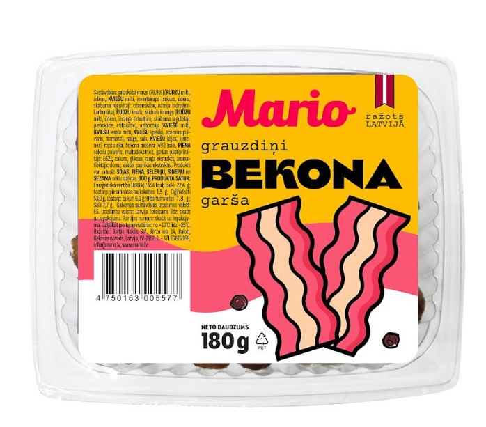 Mario bekona garšas grauzdiņi