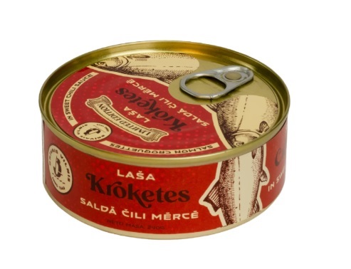 Lašu kroketes saldā čili mērčē