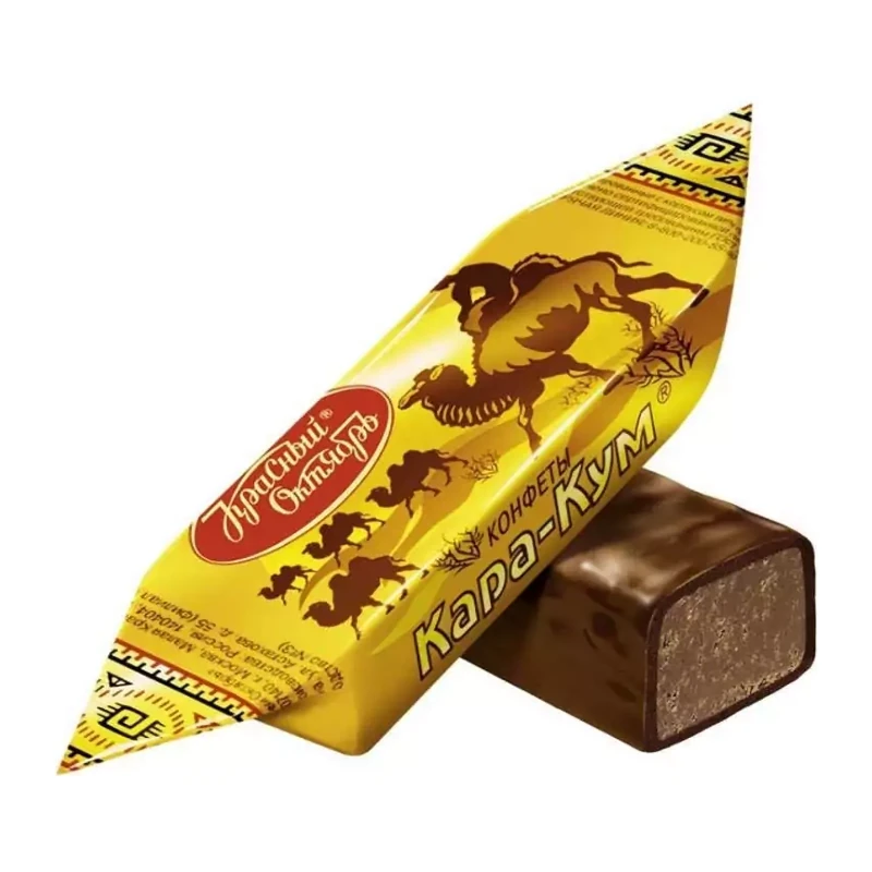 Sveramās konfektes šokolādes glazūrā "Кара-кум"