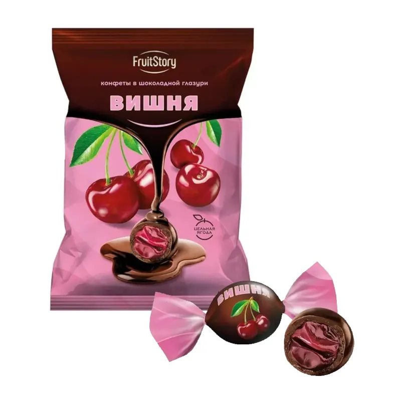 “Фруктовичи”, konfektes “Вишня Владимировна” šokolādes glazūrā