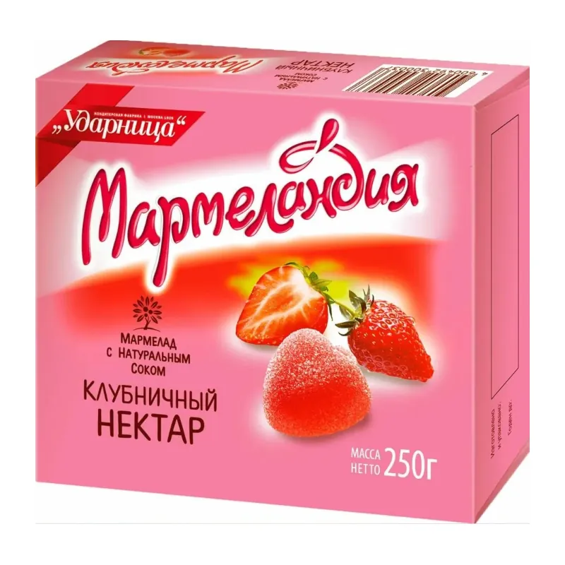 Marmelāde "Мармеландия" ar dabīgu sulu zemeņu nektāru