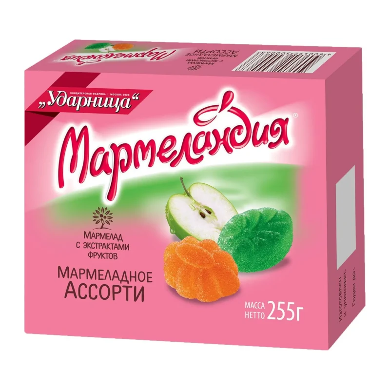 Marmelāde "Мармеландия" ar dažādu augļu ekstraktiem