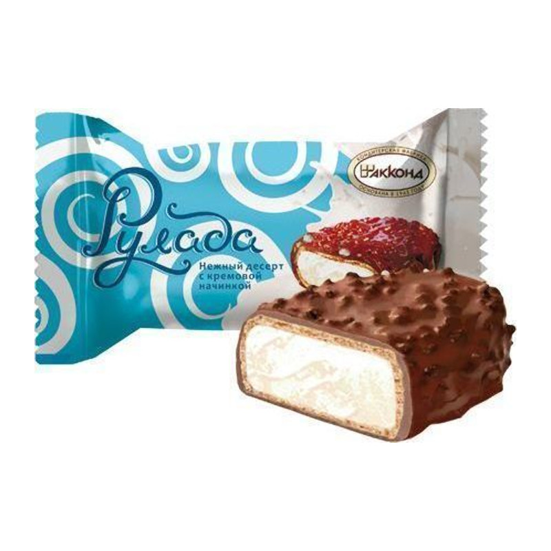 Chocolate candies "АККОНД" "Рулада" dessert cream