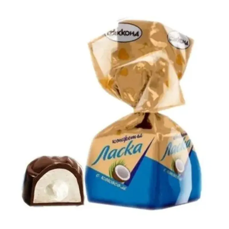Konfektes sveramās ar kokosriekstu "АККОНД" "Ласка" šokolādes glazūrā