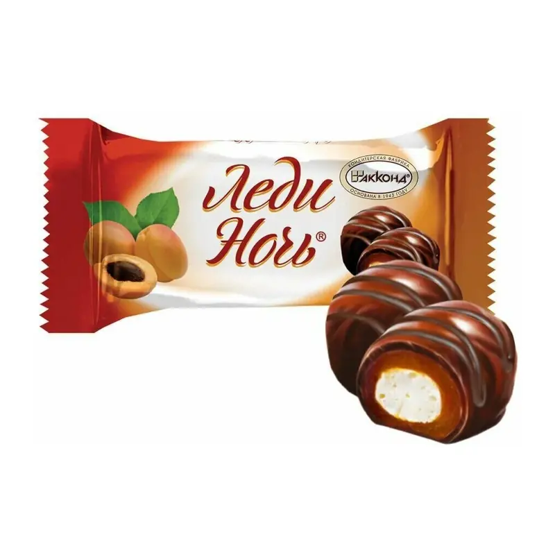 Konfektes "Леди Ночь" žāvētas aprikozes