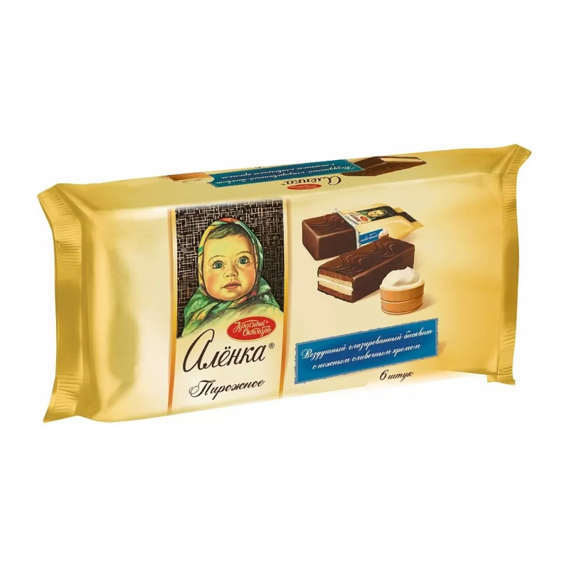 Biskvīta kūka "Аленка" ar krējuma krēmu