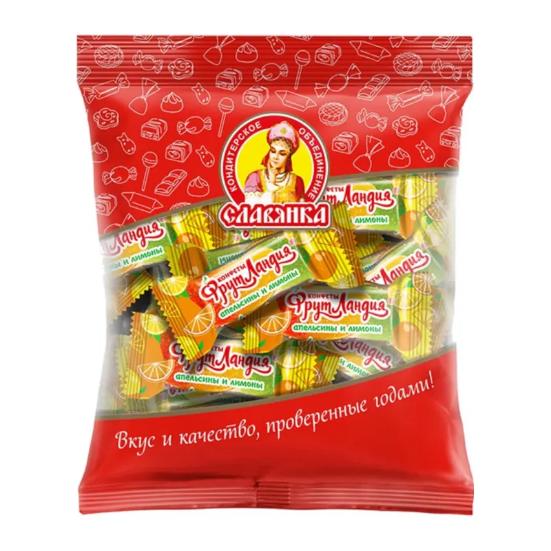 Želejas konfektes "Фрутландия" apelsīni un citroni
