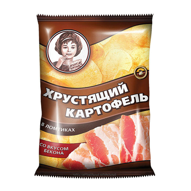 «Хрустящий картофель» čipsi ar bekona garšu