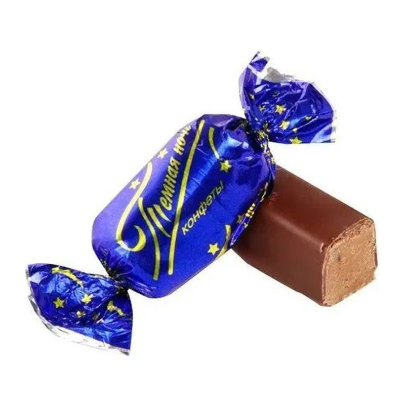 Glazētās fondant konfektes "Тёмная ночь" "Невский кондитер"