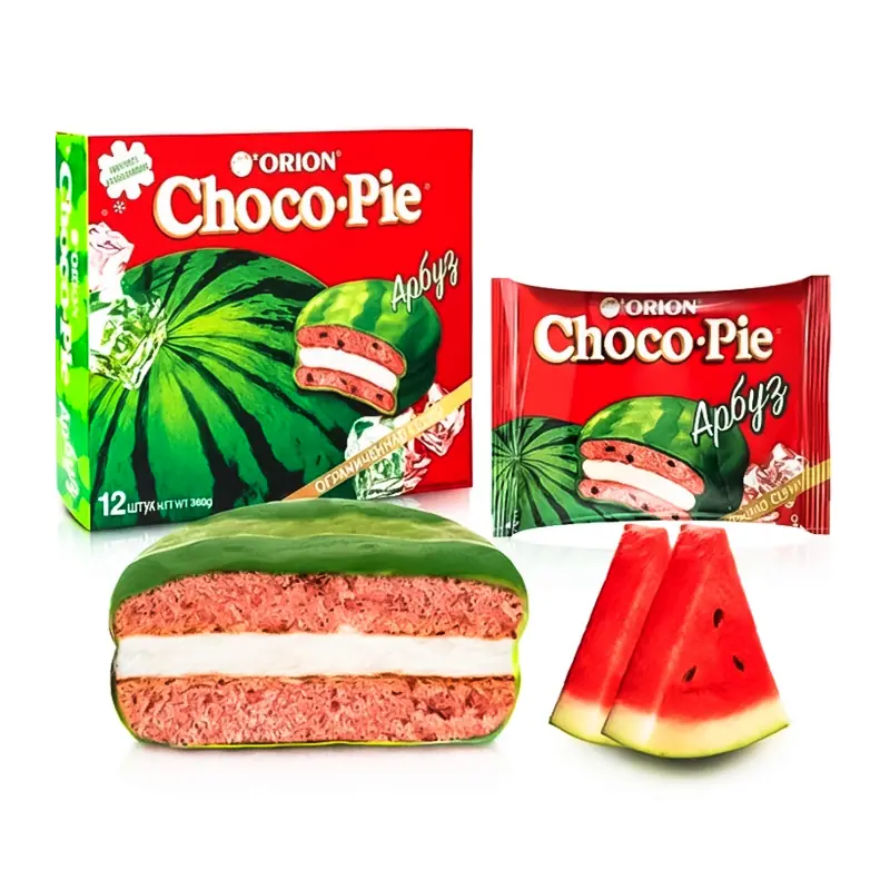 Cake "Orion Choco Pie" "Watermelon " with watermelon filling