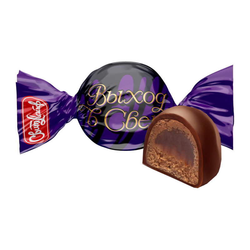 Glazētās konfektes "Выход в свет" ar ruma un šokolādes garšu