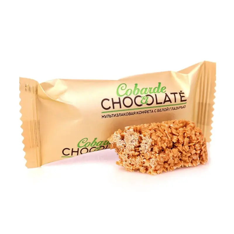 Daudzgraudu sveramās konfektes Co barre de CHOCOLAT ar baltu glazūru