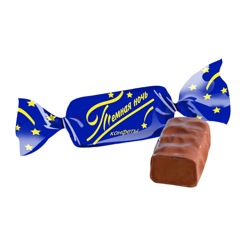 Glazētās fondant konfektes "Тёмная ночь" "Невский кондитер" Classic