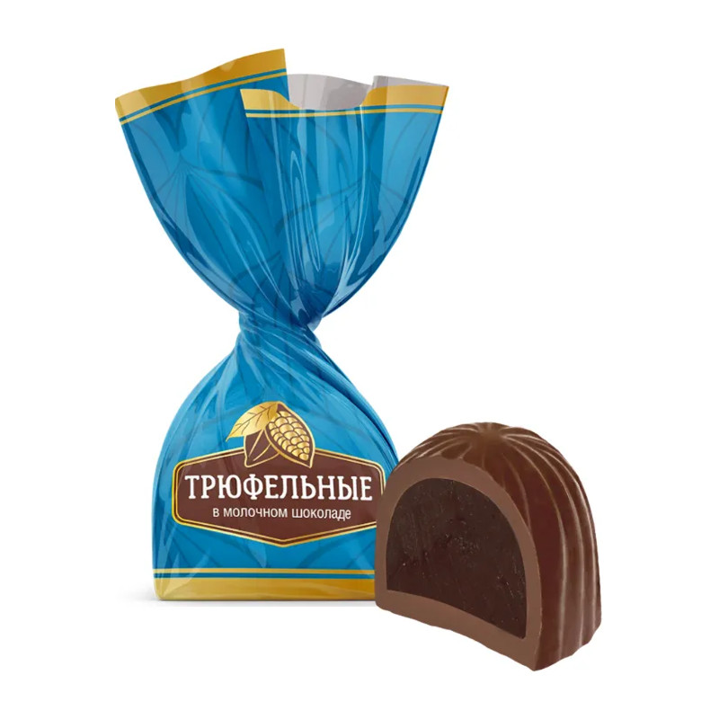 Šokolādes konfektes "Трюфельные" "Невский кондитер" piena šokolādē