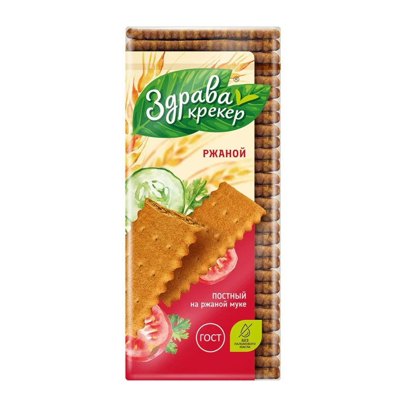Krekeri "Здрава" rudzu miltiem, bērnu pārtikai