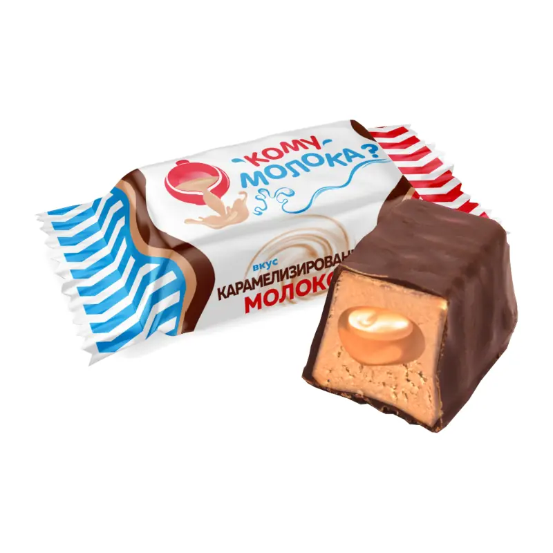 SweetLife glazētās konfektes "Komu moloko" (Kurš grib pienu) ar karamelizēta piena garšu