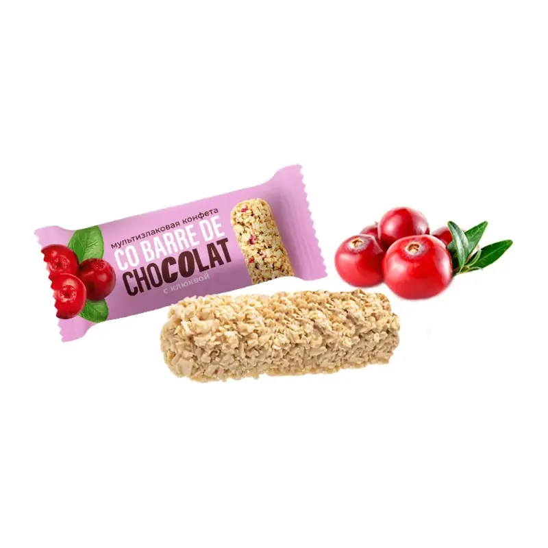 Co Barre DE CHOCOLAT daudzgraudu sveramās konfektes ar dzērvenēm, balto glazūru