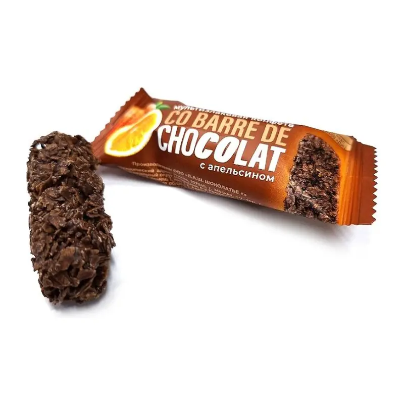 Co Barre DE CHOCOLAT daudzgraudu sveramās konfektes ar apelsīnu, šokolādes glazūrā