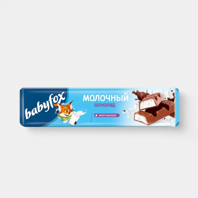 BabyFox piena šokolādes batoniņš ar piena pildījumu