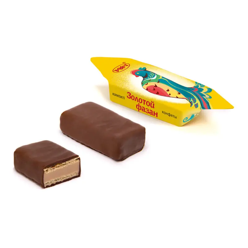 Šokolādes vafeļu konfektes "RAHAT" "Zelta fazāns" pralinē