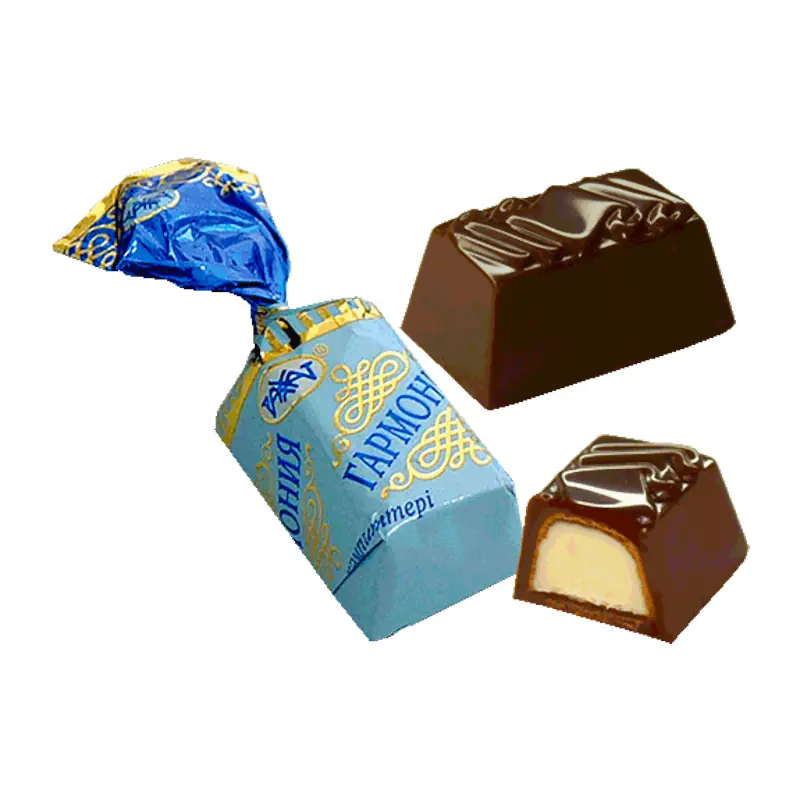 Šokolādes konfektes "RAHAT" "Harmonija" ar krēma pildījumu, vaniļas un lazdu riekstu aromātu