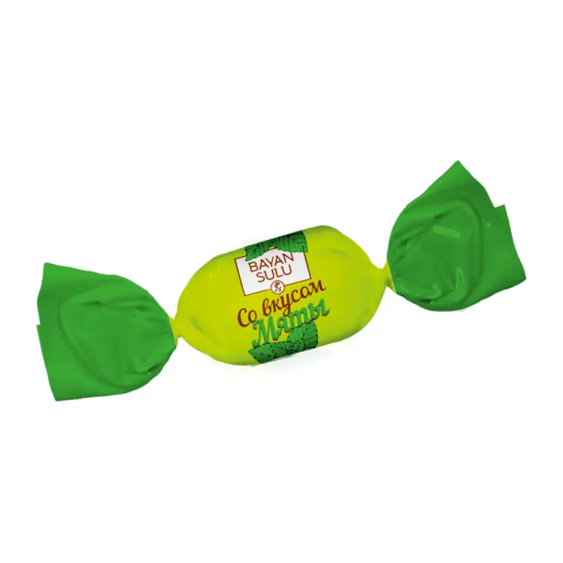 Hard candy "Со вкусом мяты" "BAYAN SULU" with mint flavor