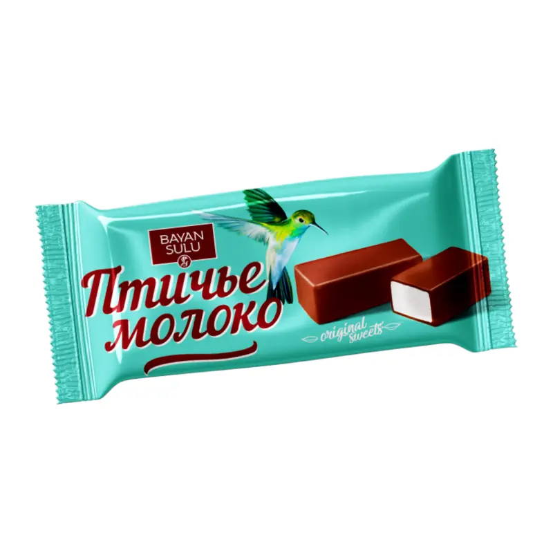 Glazētās suflē konfektes "Птичье молоко" "BAYAN SULU"