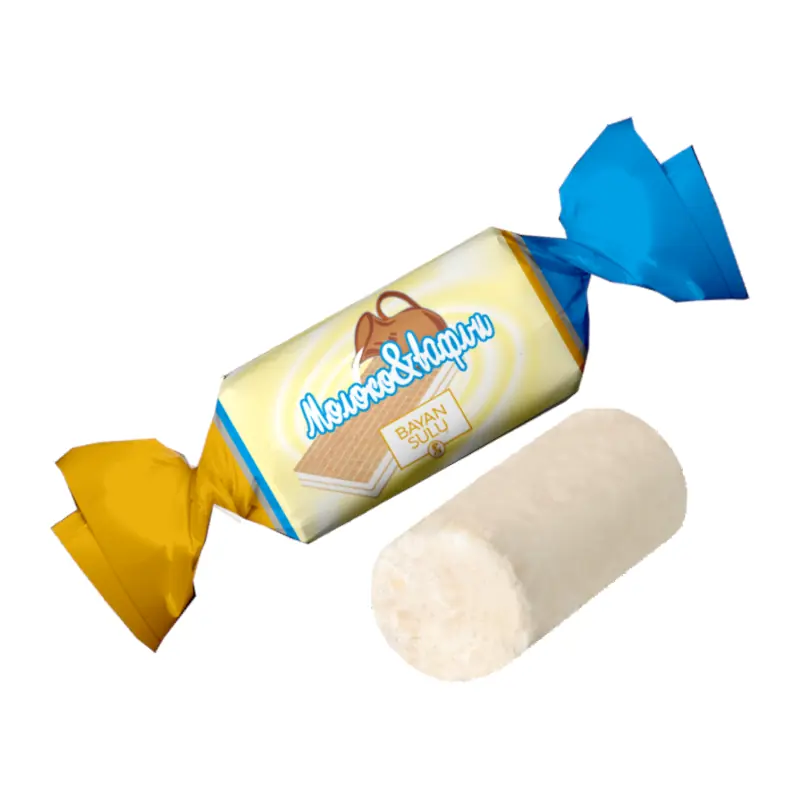 Unglazed "Молоко & вафли" "BAYAN SULU" sweet bars
