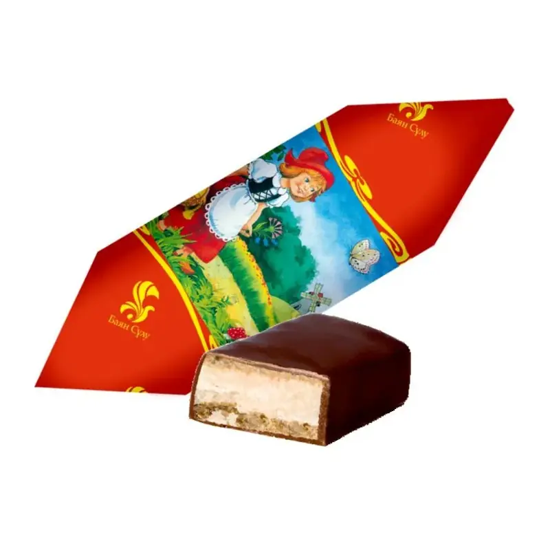 "Bayan Sulu" "Красная шапочка" "Sarkangalvīte"  glazētas vafeļu zemesriekstu konfektes