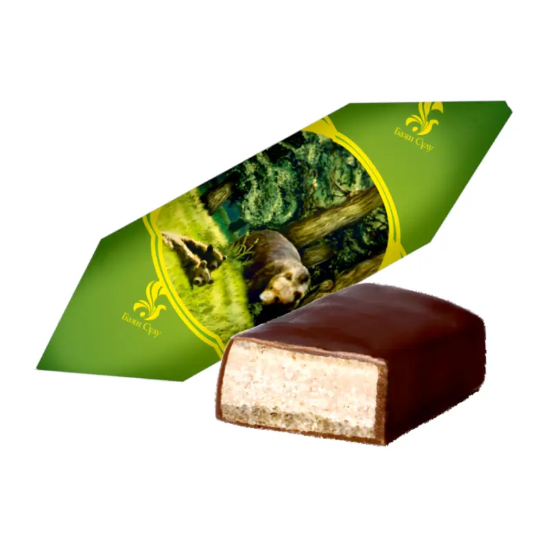 Glazed "Мишка косолапый" "BAYAN SULU" wafer sweets