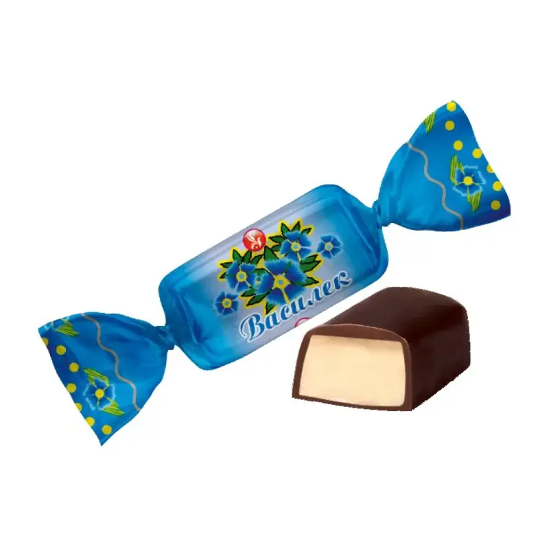 "Bayan Sulu" "Василек" "Rudzupuķe" glazētās konfektes ar fondanta pildījumu