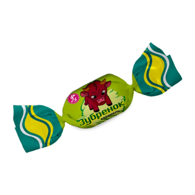 Hard candy "Зубренок" "BAYAN SULU" with a milk-nut filling