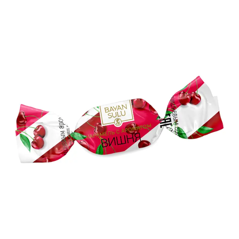 Hard candy "Со вкусом вишни" "BAYAN SULU" with cherry flavor