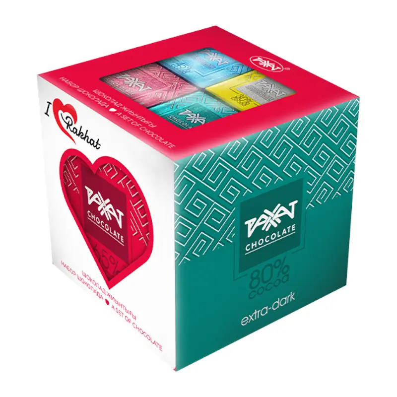 "RAKHAT" individuālo šokolādes izlase dāvanu kastītē