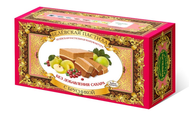 Beļevas pastila ar brūklenēm, bez cukura