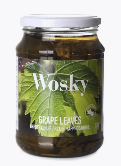 Wosky Marinētas vīnogu lapas