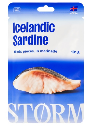 Marinated Icelandic sardine fillets in pieces