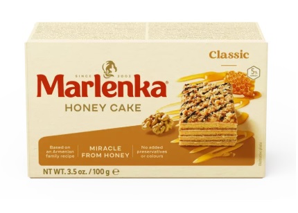 Marlenka honey cake with walnuts