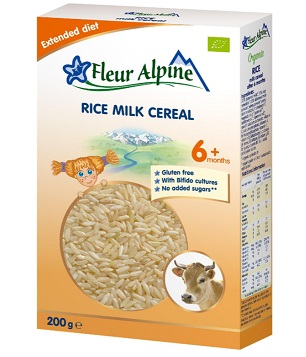 Bioloģiskā piena putra Fleur Alpine RICE (rīsi)