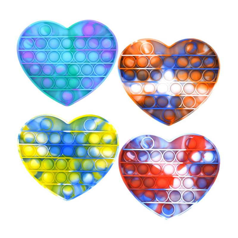 Silicone anti-stress toy "MAGIC FIDGET POP" heart