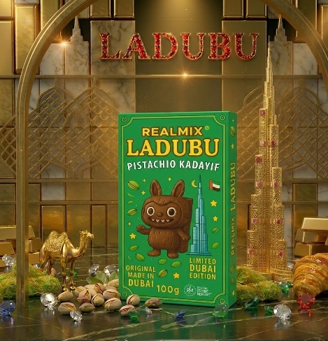 Realmix Ladubu chocolate with pistachios Limited Dubai edition