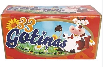 CEPUMI 33 GOTIŅAS AR KARSĒTA PIENA GARŠU